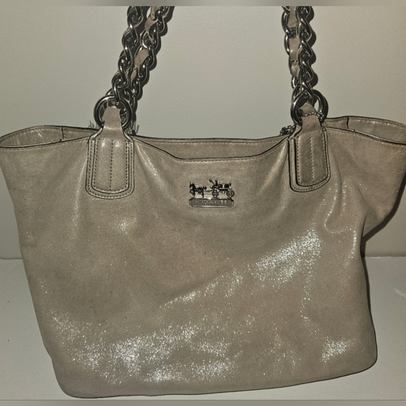 Coach 2011 G1194-18694 Chelsea East West Champagne Shimmer Leather Shoulder Bag - Picture 3 of 16